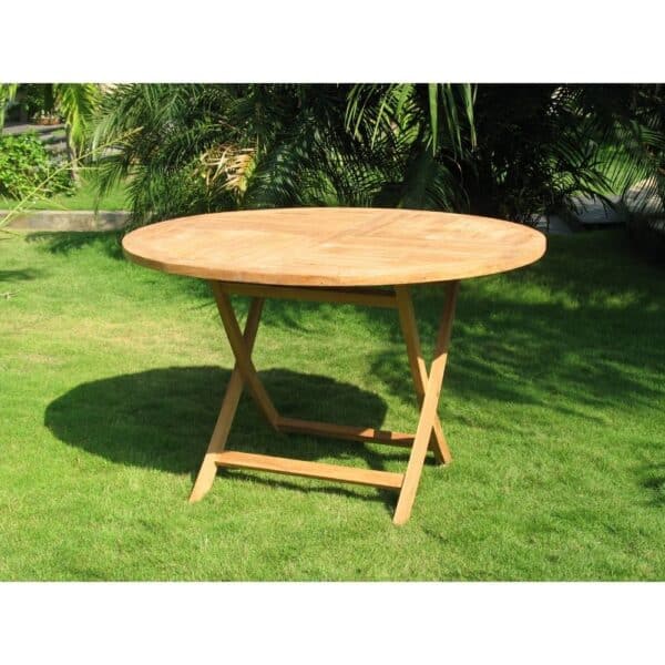 Teak Round Folding Table