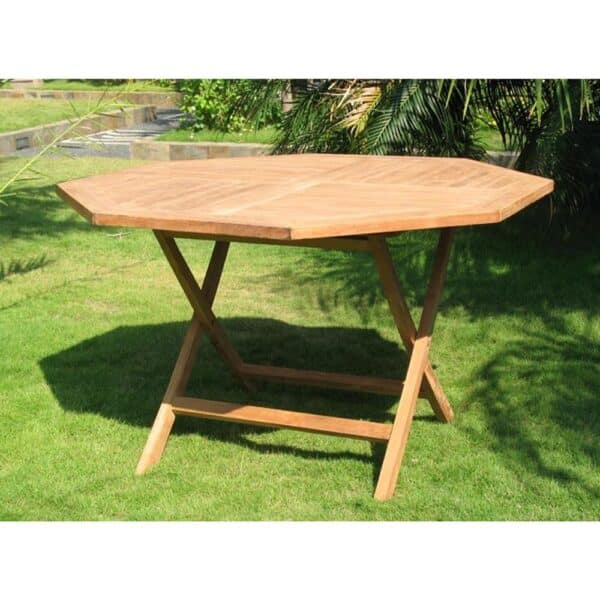 Teak Octagonal Folding Table