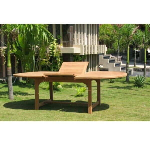 Teak Oval Extendable Table