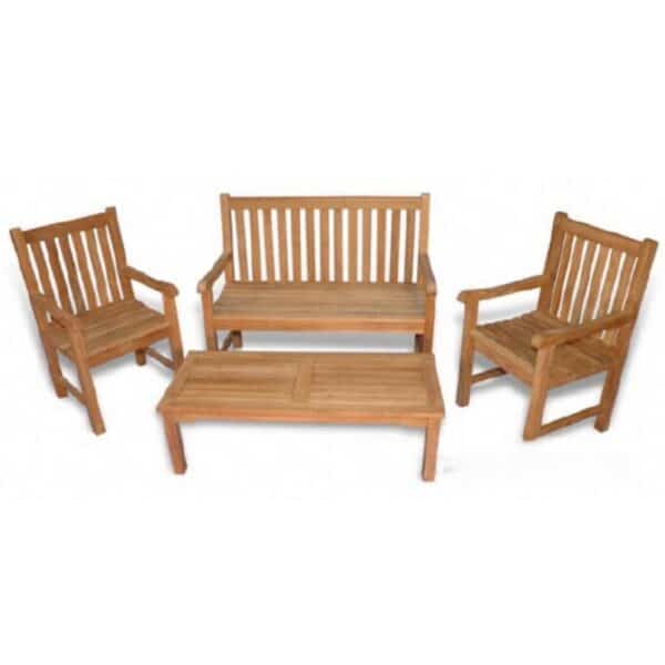 Teak Bella Set 1 & 2 seater + Coffee Table